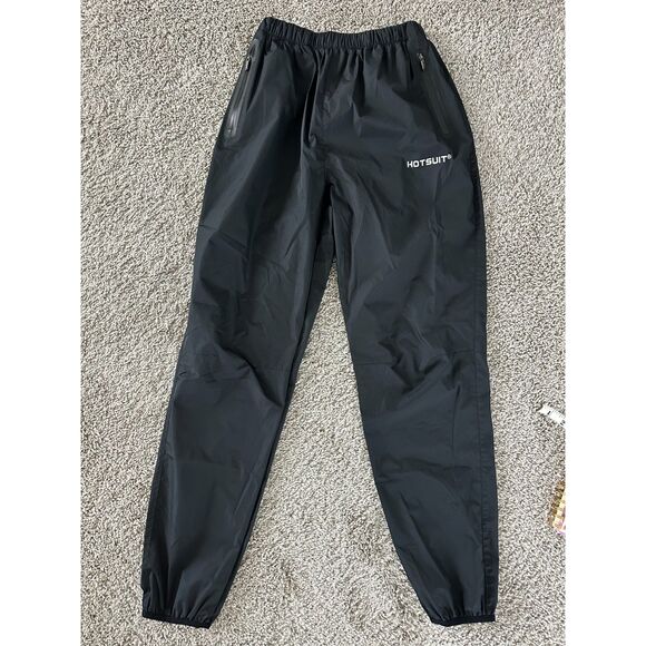 Hot Suit Women’s Black Sauna Sweat Pants Size Large Athletic Workout Fitness - Picture 2 of 6